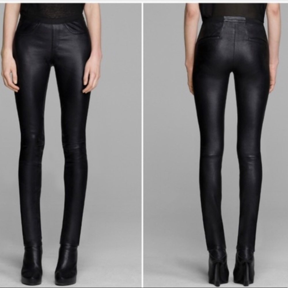 Helmet Lang Leather Leggings